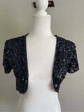 3M Thinsulate Black Lace Sequin Overlay